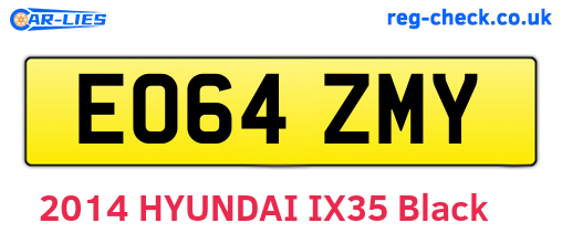 EO64ZMY are the vehicle registration plates.