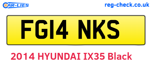 FG14NKS are the vehicle registration plates.