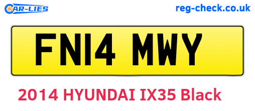 FN14MWY are the vehicle registration plates.