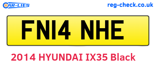 FN14NHE are the vehicle registration plates.