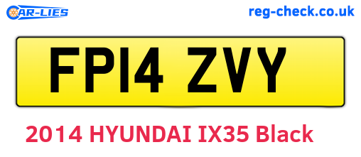 FP14ZVY are the vehicle registration plates.