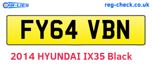 FY64VBN are the vehicle registration plates.