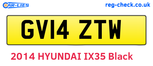 GV14ZTW are the vehicle registration plates.