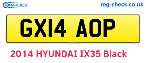 GX14AOP are the vehicle registration plates.