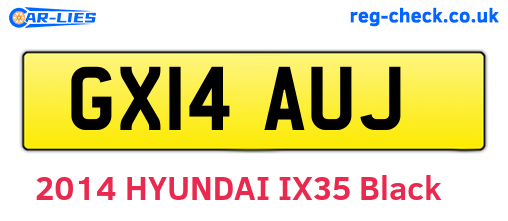 GX14AUJ are the vehicle registration plates.