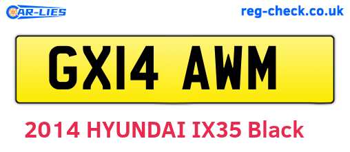 GX14AWM are the vehicle registration plates.