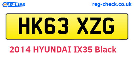 HK63XZG are the vehicle registration plates.