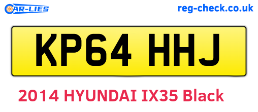 KP64HHJ are the vehicle registration plates.