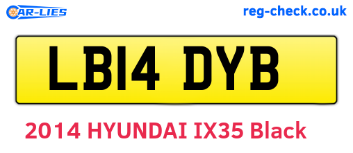 LB14DYB are the vehicle registration plates.