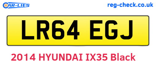 LR64EGJ are the vehicle registration plates.
