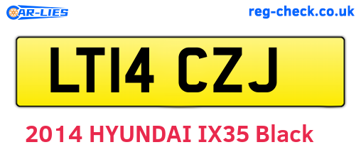 LT14CZJ are the vehicle registration plates.