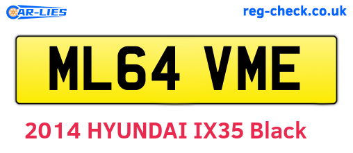 ML64VME are the vehicle registration plates.