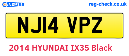 NJ14VPZ are the vehicle registration plates.