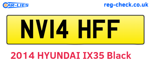 NV14HFF are the vehicle registration plates.