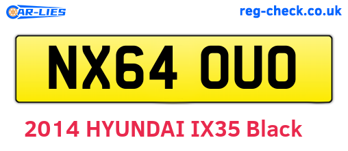 NX64OUO are the vehicle registration plates.