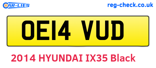 OE14VUD are the vehicle registration plates.