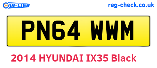PN64WWM are the vehicle registration plates.