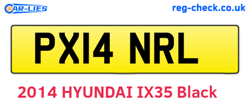 PX14NRL are the vehicle registration plates.