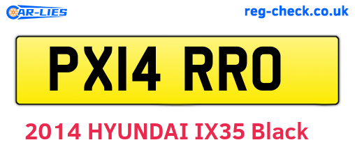 PX14RRO are the vehicle registration plates.