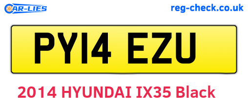 PY14EZU are the vehicle registration plates.