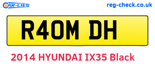 R40MDH are the vehicle registration plates.