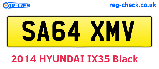 SA64XMV are the vehicle registration plates.