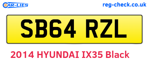 SB64RZL are the vehicle registration plates.