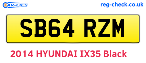 SB64RZM are the vehicle registration plates.