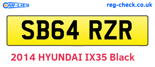 SB64RZR are the vehicle registration plates.