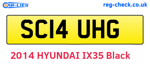 SC14UHG are the vehicle registration plates.