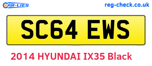 SC64EWS are the vehicle registration plates.