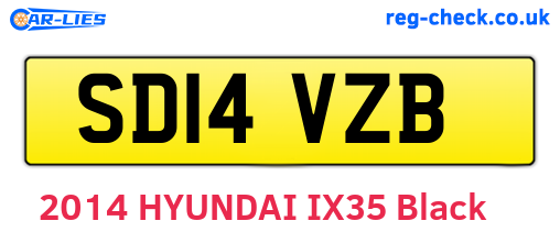 SD14VZB are the vehicle registration plates.