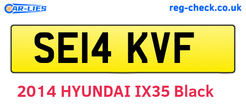 SE14KVF are the vehicle registration plates.