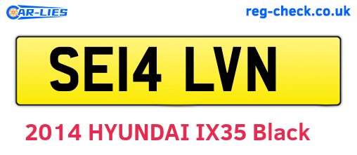 SE14LVN are the vehicle registration plates.
