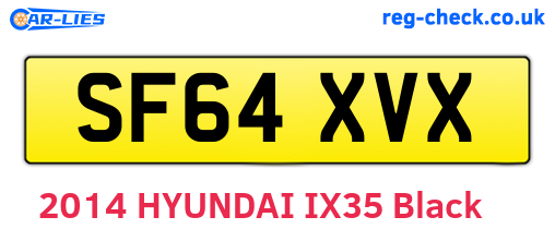 SF64XVX are the vehicle registration plates.