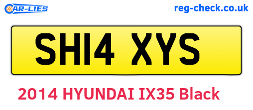 SH14XYS are the vehicle registration plates.