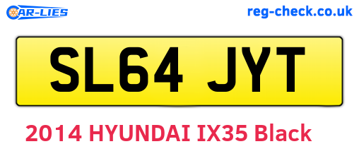 SL64JYT are the vehicle registration plates.