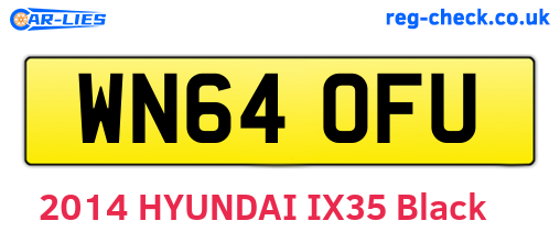 WN64OFU are the vehicle registration plates.