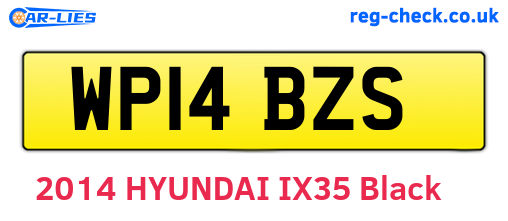 WP14BZS are the vehicle registration plates.