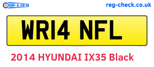WR14NFL are the vehicle registration plates.