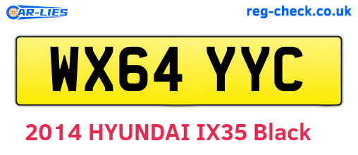 WX64YYC are the vehicle registration plates.