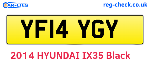 YF14YGY are the vehicle registration plates.