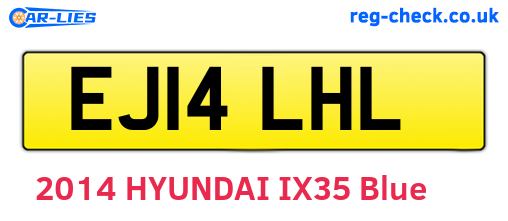 EJ14LHL are the vehicle registration plates.