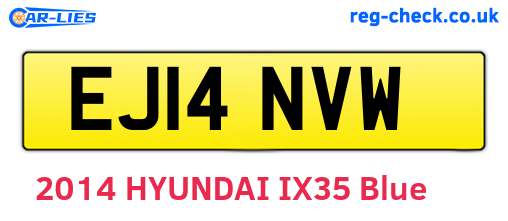 EJ14NVW are the vehicle registration plates.