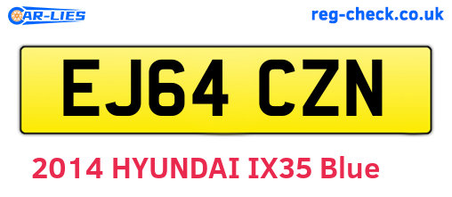 EJ64CZN are the vehicle registration plates.