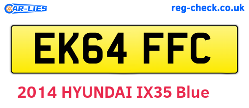 EK64FFC are the vehicle registration plates.