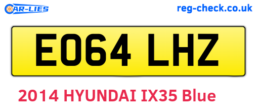 EO64LHZ are the vehicle registration plates.