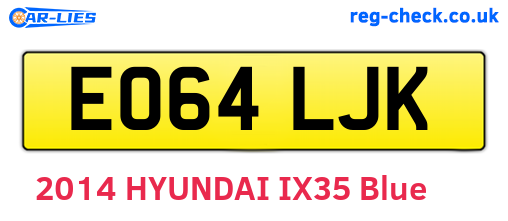 EO64LJK are the vehicle registration plates.