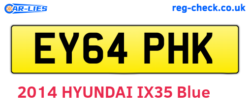 EY64PHK are the vehicle registration plates.