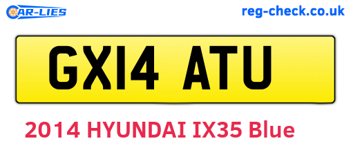 GX14ATU are the vehicle registration plates.